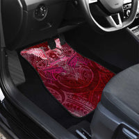 Breast Cancer Warrior Car Mats Angel Wings Polynesian Pattern DT02 - Polynesian Pride
