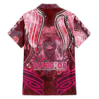 Breast Cancer Warrior Family Matching Puletasi and Hawaiian Shirt Angel Wings Polynesian Pattern
