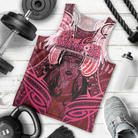 Breast Cancer Warrior Men Tank Top Angel Wings Polynesian Pattern DT02 - Polynesian Pride