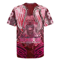 Breast Cancer Warrior Rugby Jersey Angel Wings Polynesian Pattern