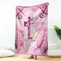 Breast Cancer Polynesian Blanket I Can Do All Things Through Christ DT02 - Polynesian Pride