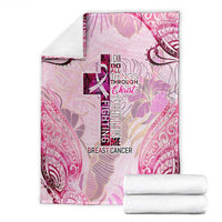 Breast Cancer Polynesian Blanket I Can Do All Things Through Christ DT02 - Polynesian Pride