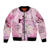 Breast Cancer Polynesian Bomber Jacket I Can Do All Things Through Christ