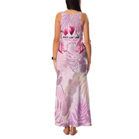 Breast Cancer Polynesian Family Matching Tank Maxi Dress and Hawaiian Shirt I Can Do All Things Through Christ