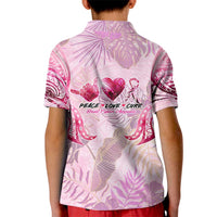 Breast Cancer Polynesian Kid Polo Shirt I Can Do All Things Through Christ