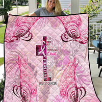 Breast Cancer Polynesian Quilt I Can Do All Things Through Christ