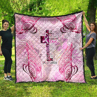 Breast Cancer Polynesian Quilt I Can Do All Things Through Christ