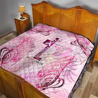 Breast Cancer Polynesian Quilt I Can Do All Things Through Christ