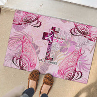 Breast Cancer Polynesian Rubber Doormat I Can Do All Things Through Christ DT02 - Polynesian Pride