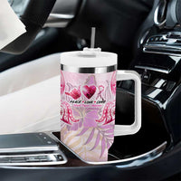 Breast Cancer Polynesian Tumbler With Handle I Can Do All Things Through Christ