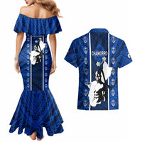 Guam Chamorro Warrior Couples Matching Mermaid Dress and Hawaiian Shirt Traditional Tribal Patterns DT02 - Polynesian Pride