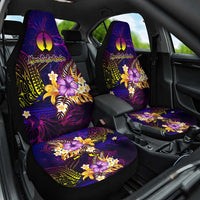 New Caledonia Car Seat Cover Whale Hibiscus Polynesian