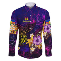 New Caledonia Family Matching Puletasi and Hawaiian Shirt Whale Hibiscus Polynesian