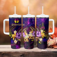 New Caledonia Tumbler With Handle Whale Hibiscus Polynesian