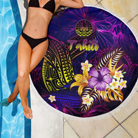 Tahiti French Polynesia Beach Blanket Whale Hibiscus Polynesian DT02 - Polynesian Pride