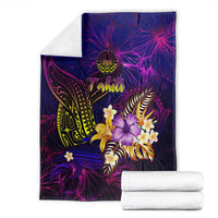 Tahiti French Polynesia Blanket Whale Hibiscus Polynesian DT02 - Polynesian Pride