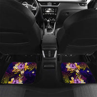 Tahiti French Polynesia Car Mats Whale Hibiscus Polynesian DT02 Set 2pcs - Back Purple - Polynesian Pride