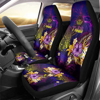 Tahiti French Polynesia Car Seat Cover Whale Hibiscus Polynesian