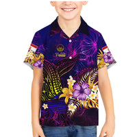 Tahiti French Polynesia Family Matching Mermaid Dress and Hawaiian Shirt Whale Hibiscus Polynesian