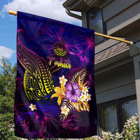 Tahiti French Polynesia Garden Flag Whale Hibiscus Polynesian DT02 - Polynesian Pride