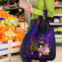 Tahiti French Polynesia Grocery Bag Whale Hibiscus Polynesian DT02 - Polynesian Pride
