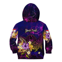 Tahiti French Polynesia Kid Hoodie Whale Hibiscus Polynesian