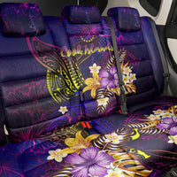 Cook Islands Back Car Seat Cover Whale Hibiscus Polynesian