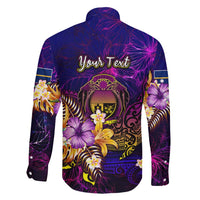 Nauru Family Matching Long Sleeve Bodycon Dress and Hawaiian Shirt Whale Hibiscus Polynesian