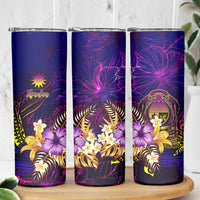 Nauru Skinny Tumbler Whale Hibiscus Polynesian
