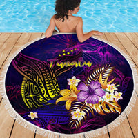 Tuvalu Beach Blanket Whale Hibiscus Polynesian DT02 - Polynesian Pride