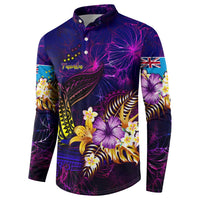 Tuvalu Button Sweatshirt Whale Hibiscus Polynesian DT02 - Polynesian Pride