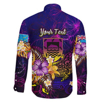 Tuvalu Family Matching Off Shoulder Maxi Dress and Hawaiian Shirt Whale Hibiscus Polynesian