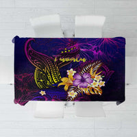Tuvalu Tablecloth Whale Hibiscus Polynesian DT02 Purple - Polynesian Pride