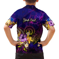 Northern Mariana Islands Family Matching Long Sleeve Bodycon Dress and Hawaiian Shirt Whale Hibiscus Polynesian