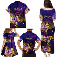 Northern Mariana Islands Family Matching Puletasi and Hawaiian Shirt Whale Hibiscus Polynesian DT02 - Polynesian Pride