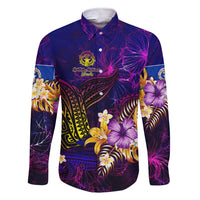 Northern Mariana Islands Family Matching Short Sleeve Bodycon Dress and Hawaiian Shirt Whale Hibiscus Polynesian