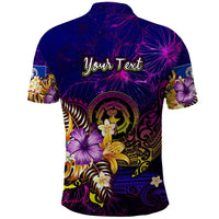 Northern Mariana Islands Polo Shirt Whale Hibiscus Polynesian