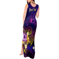 Northern Mariana Islands Tank Maxi Dress Whale Hibiscus Polynesian