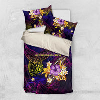 Marshall Islands Bedding Set Whale Hibiscus Polynesian