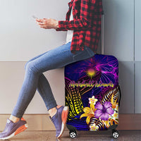 Marshall Islands Luggage Cover Whale Hibiscus Polynesian