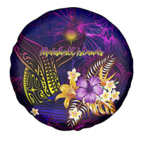 Marshall Islands Spare Tire Cover Whale Hibiscus Polynesian