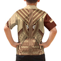 Fiji Bula Family Matching Puletasi Dress and Hawaiian Shirt Tapa Pattern Design DT02 - Polynesian Pride