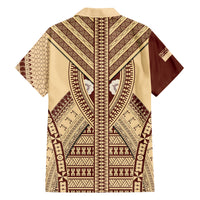 Fiji Bula Family Matching Puletasi Dress and Hawaiian Shirt Tapa Pattern Design DT02 - Polynesian Pride
