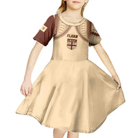 Fiji Bula Kid Short Sleeve Dress Tapa Pattern Design DT02 - Polynesian Pride