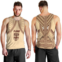 Fiji Bula Men Tank Top Tapa Pattern Design DT02 - Polynesian Pride