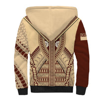 Fiji Bula Sherpa Hoodie Tapa Pattern Design DT02 - Polynesian Pride