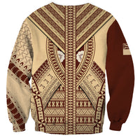 Fiji Bula Sweatshirt Tapa Pattern Design DT02 - Polynesian Pride