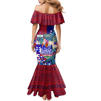 Manu Samoa Rugby 2023 Mermaid Dress Humpback Whale Hexagon Tribal Tropical Style DT02 - Polynesian Pride