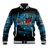 Fiji Rugby Baseball Jacket Bring The Heat DT02 Unisex Blue - Polynesian Pride