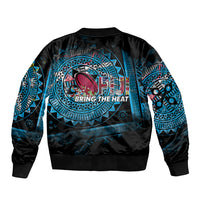 Fiji Rugby Sleeve Zip Bomber Jacket Bring The Heat DT02 - Polynesian Pride